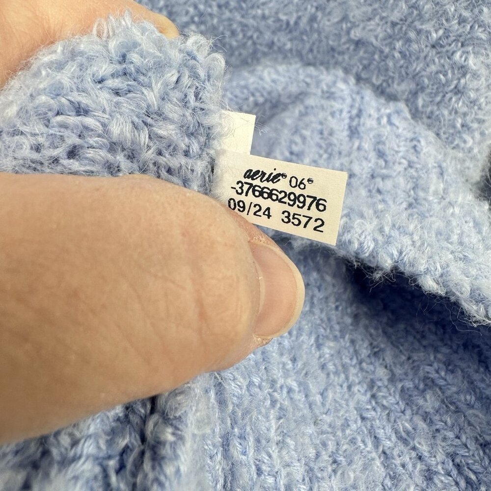 SOLD blue gray XL chunky knit pullover oversized cozy